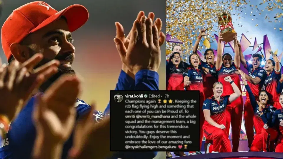 विराट कोहली ने WPL 2026 RCB की शानदार ख़िताबी जीत के बाद लिखा भावुक पोस्ट